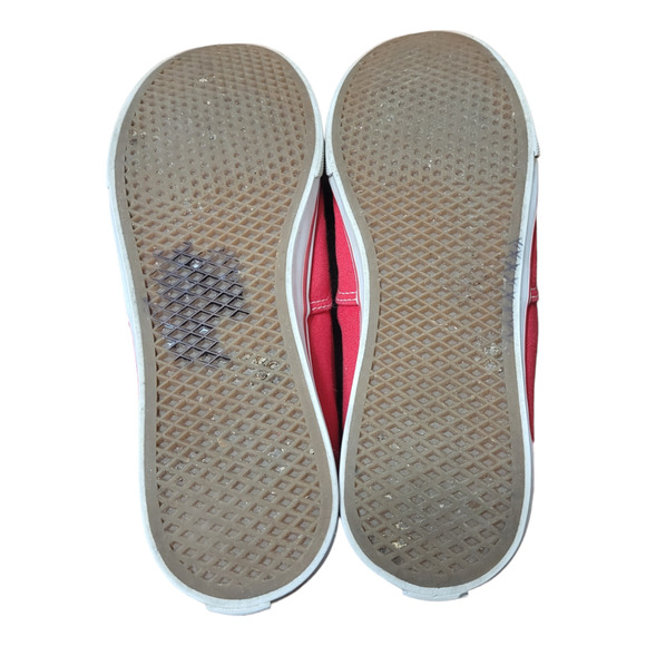 Vans TB4R Mens 6.5 Red Canvas Skate Shoes Skateboarding White Contrast Sole - Picture 5 of 10